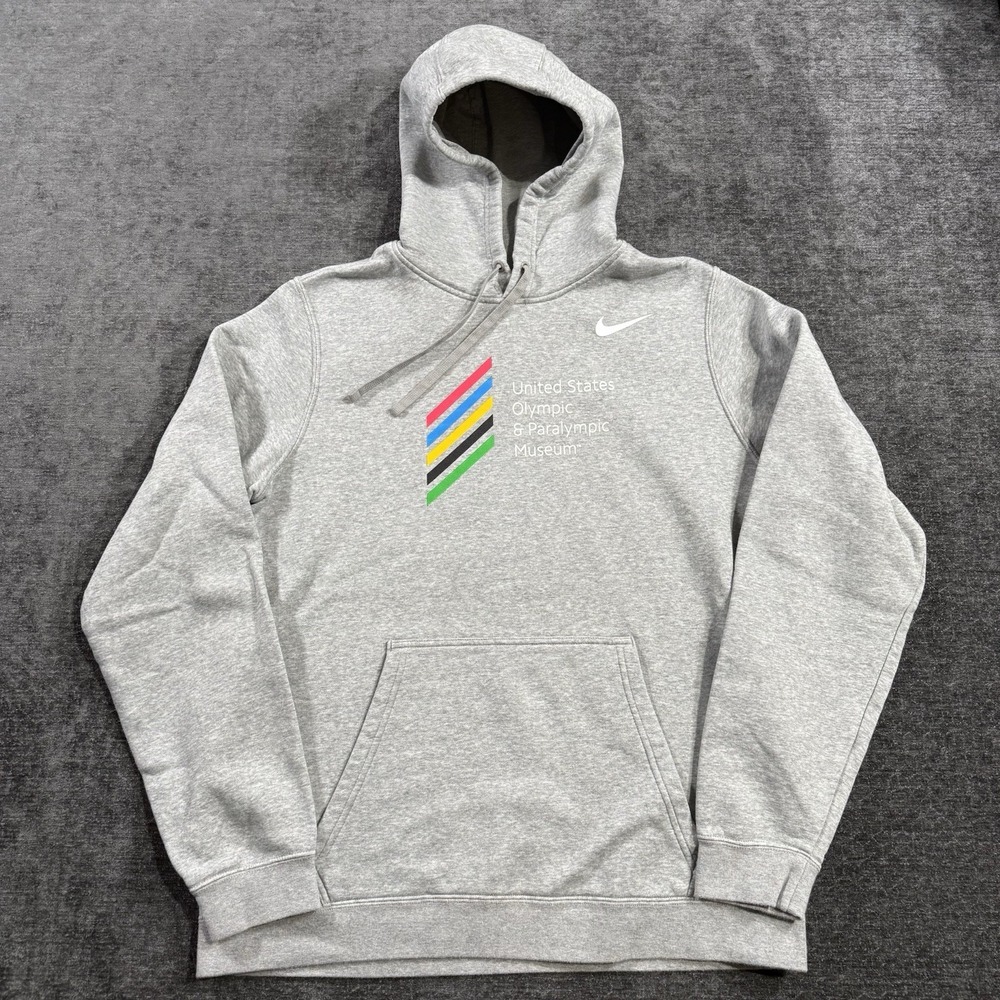 Nike‎ Men's Heather Gray Hoodie Size Large United States Olympic & Paralympic